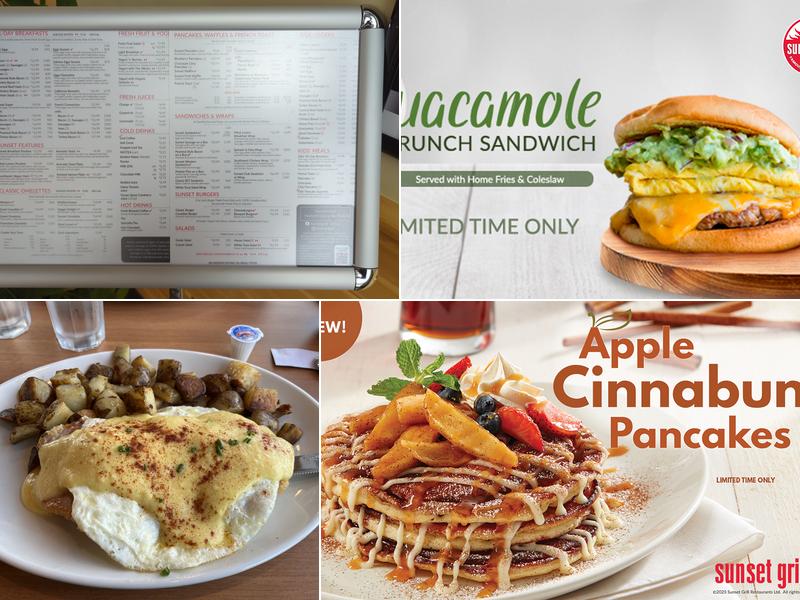 Sunset Grill Menu