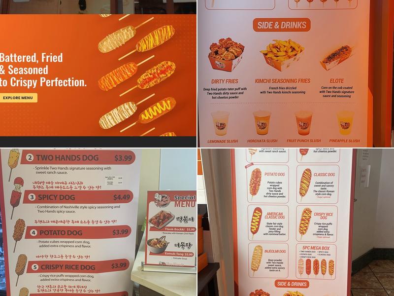 Two Hands Corn Dogs Menu