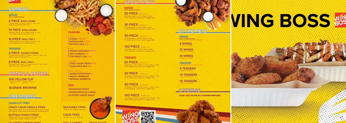 Wing Boss Menu