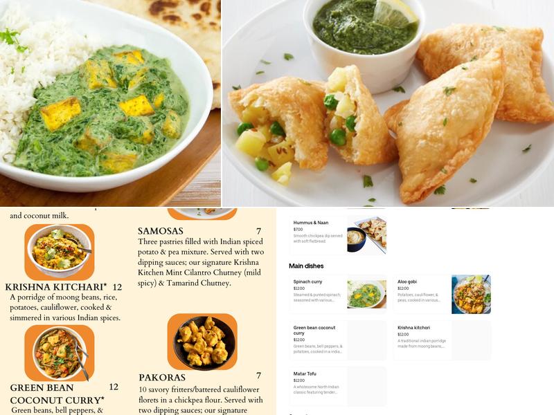 Krishna Kitchen Menu