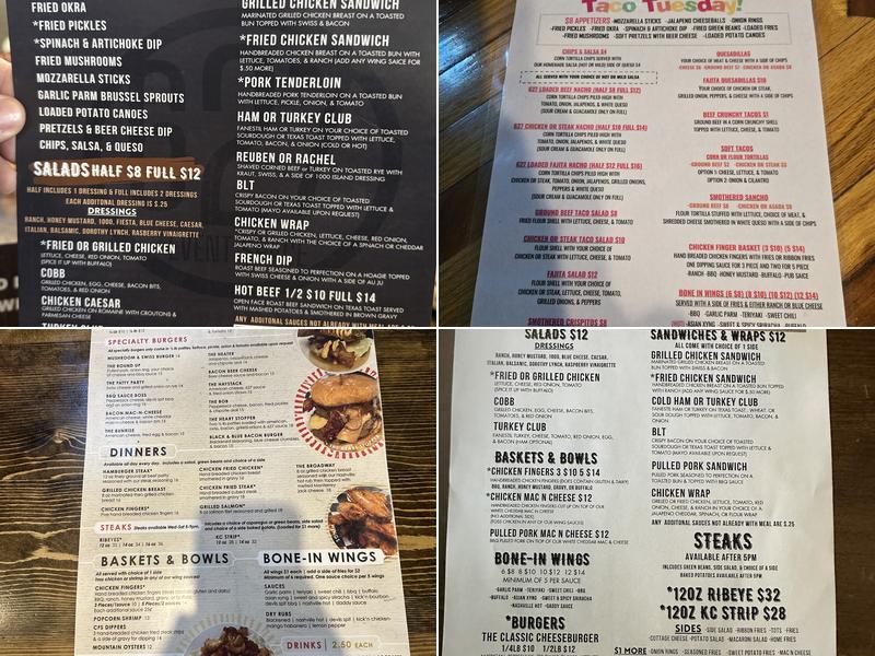 627 Event Space Menu