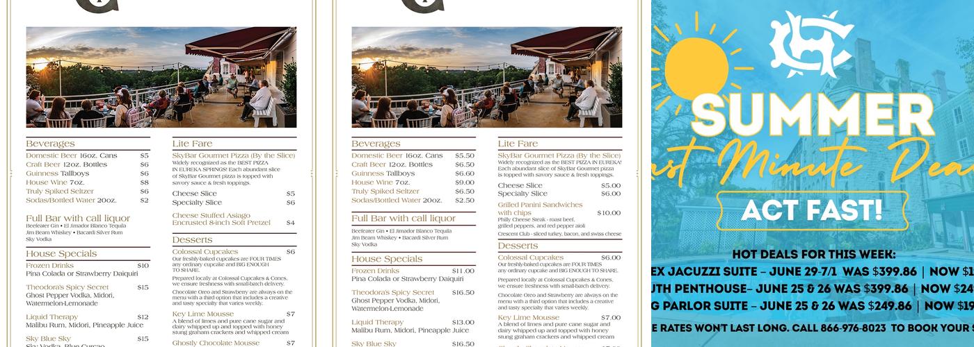 Top of the Crest Menu