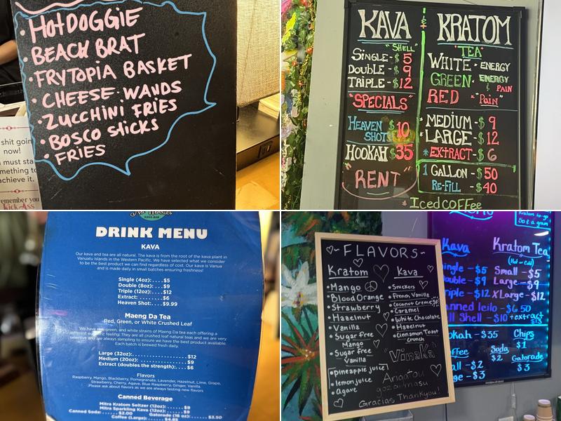 No Worries Kava Bar Menu