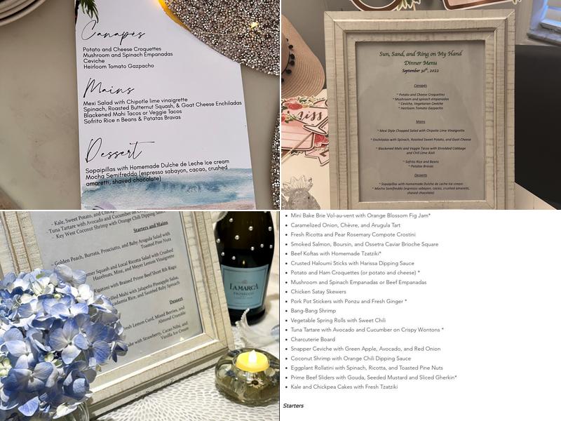 Private Parties Chef Menu