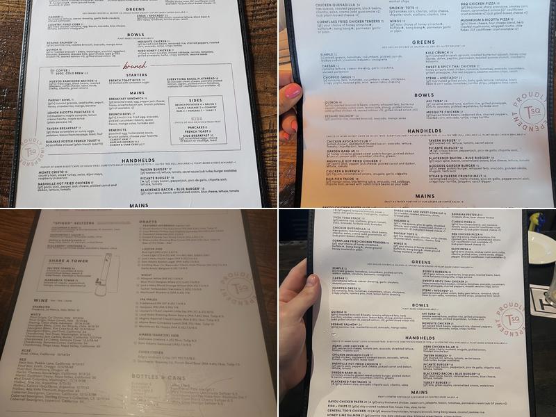 Tavern in the Square Framingham Menu