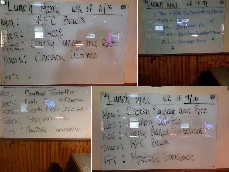 Hamburg Fish & Game Association Menu