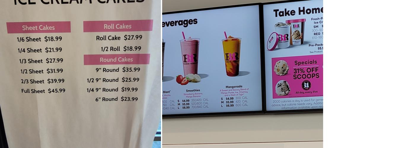 Dunkin' Menu