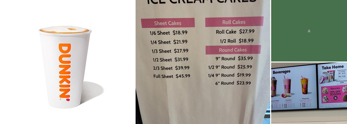 Dunkin' Menu