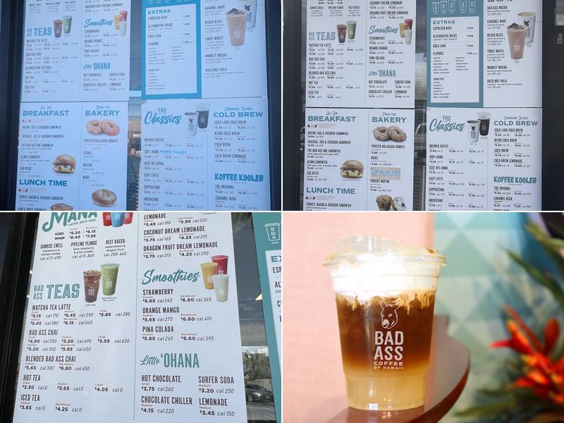 Bad Ass Coffee of Hawaii Menu
