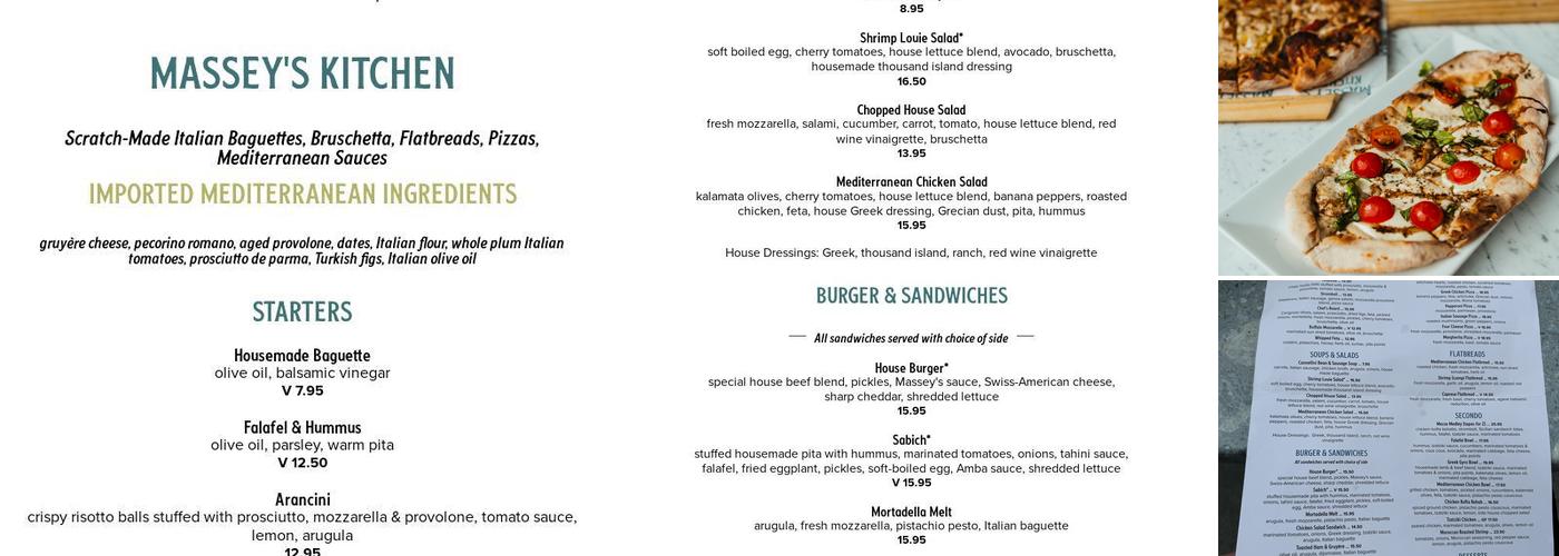 Massey's Kitchen Menu