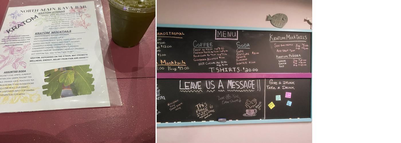 North Main Kava Bar Menu