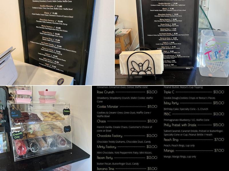 Da'Villas Creme and Cookies Menu