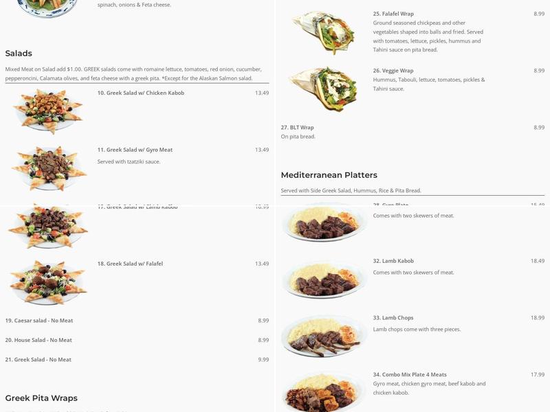 Cafe Mix Apache Junction Menu