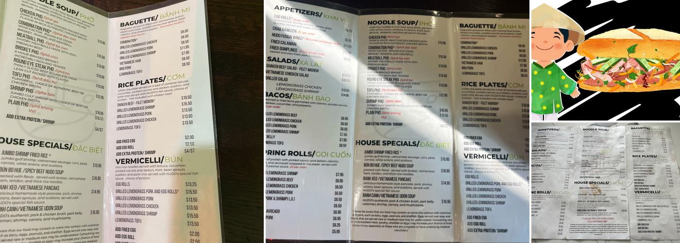 NUDO Menu