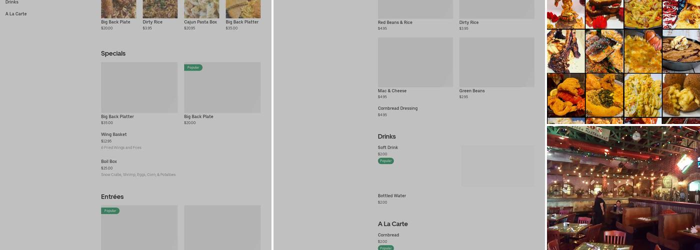 Cajun Cravings DFW Menu