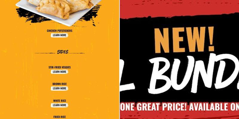 Teriyaki Madness Menu