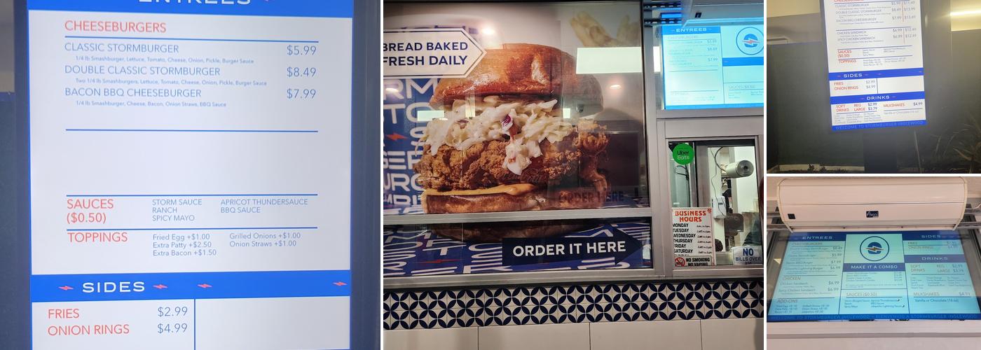StormBurger Inglewood Menu