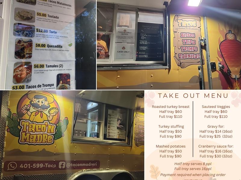 Taco'n Madre ri Menu