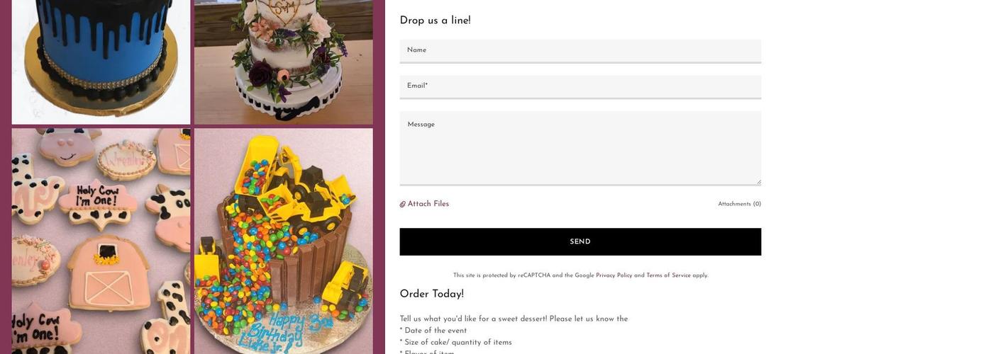 Brittney's Bakery Menu