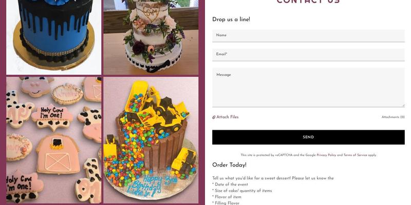 Brittney's Bakery Menu