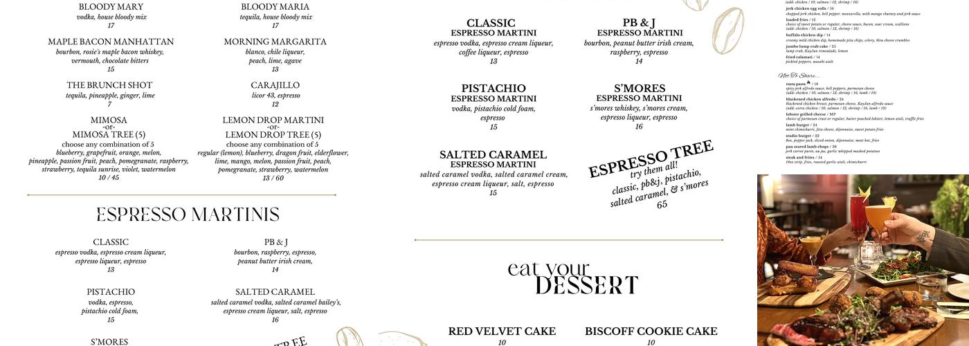 Studio Lounge Menu
