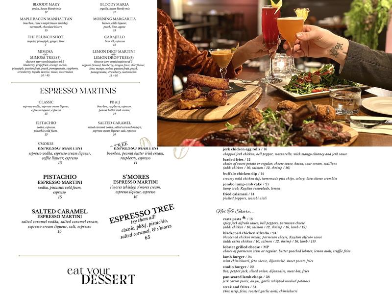 Studio Lounge Menu