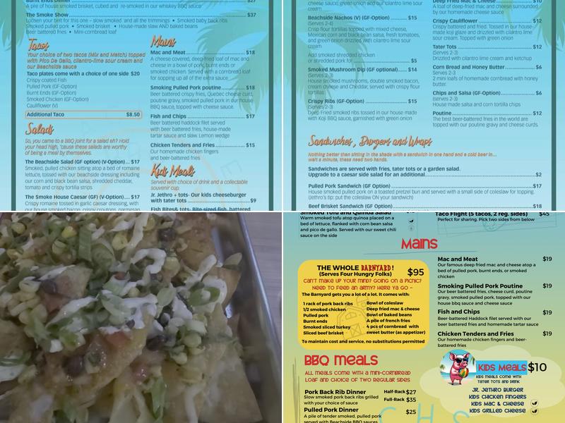 Beachside BBQ Menu