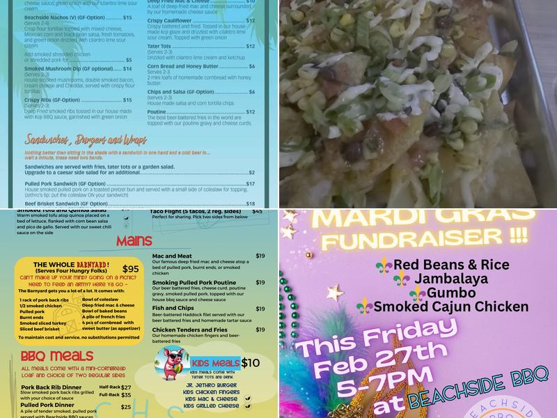 Beachside BBQ Menu