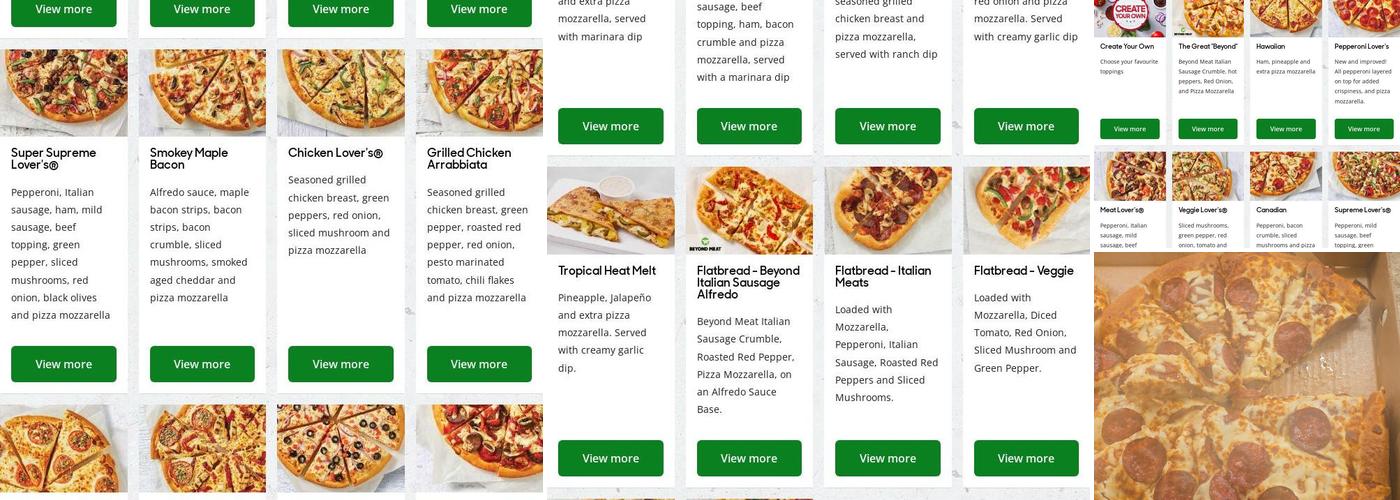 Pizza Hut Menu