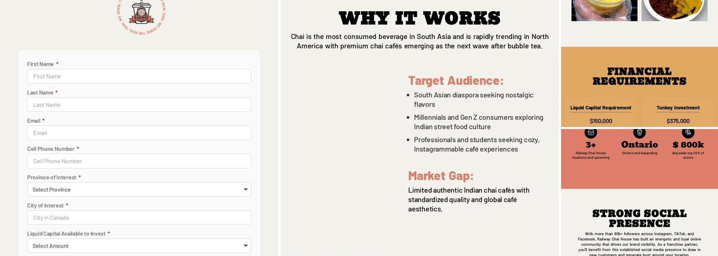 Railway Chai and Snack House Menu