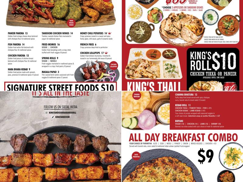 King Tandoori Maritime Menu