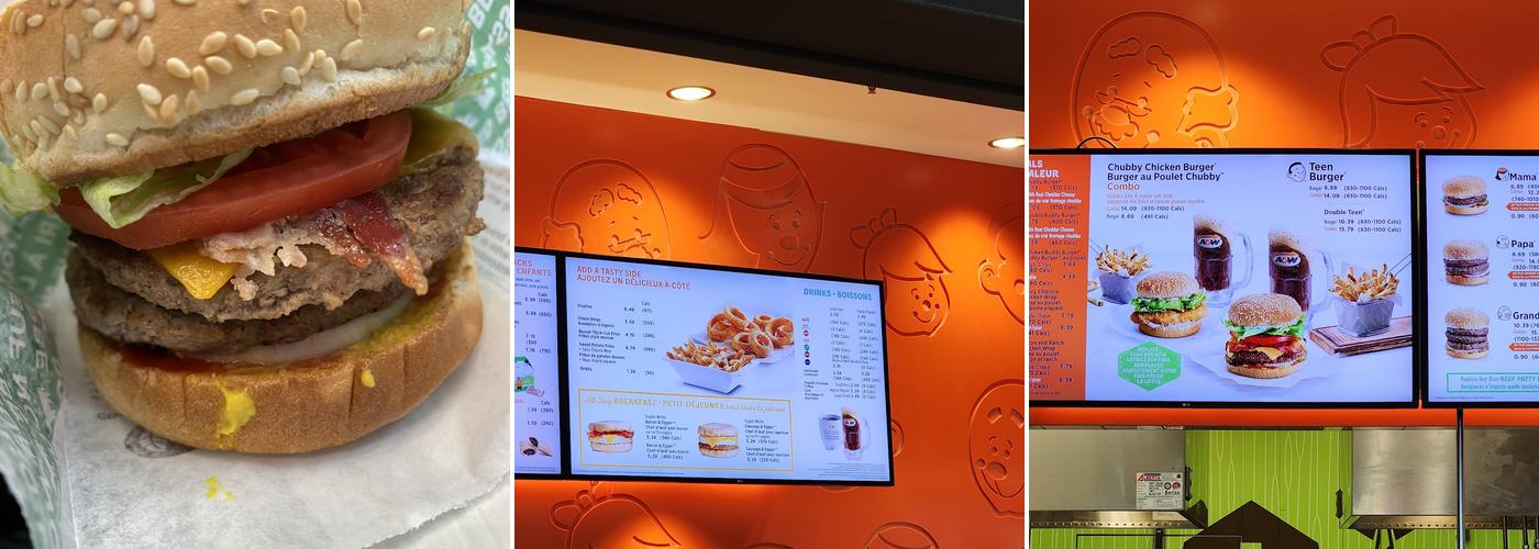 A&W Canada Menu