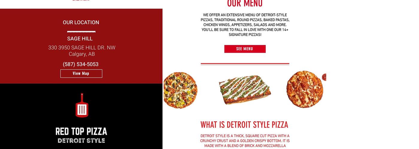 Red Top Pizza & Broaster Chicken - Detroit Style (Cranston) Menu