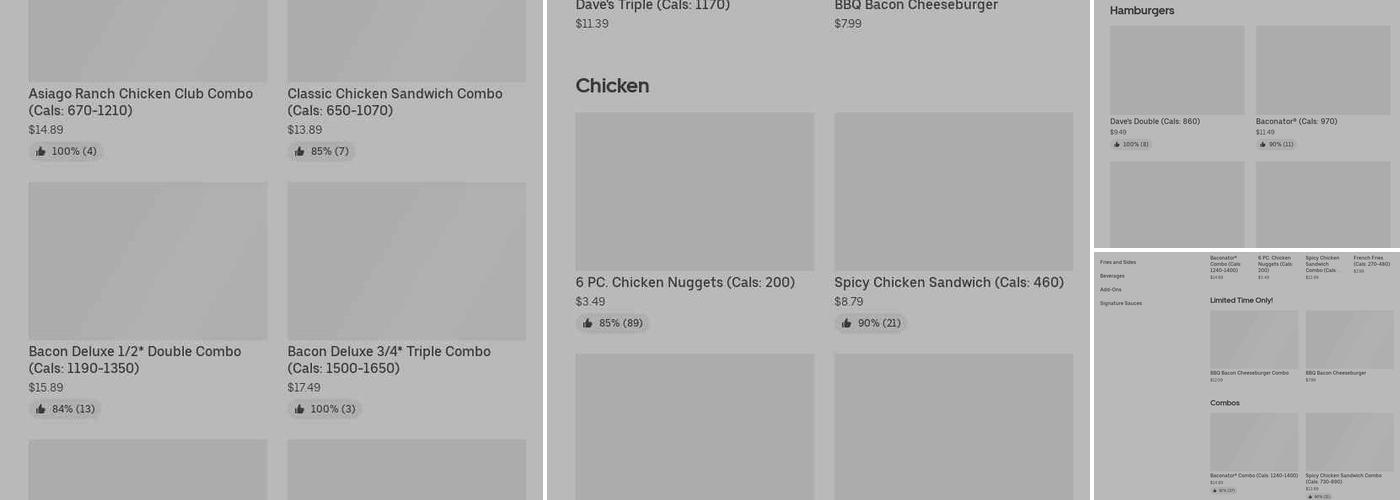 Wendy's Menu