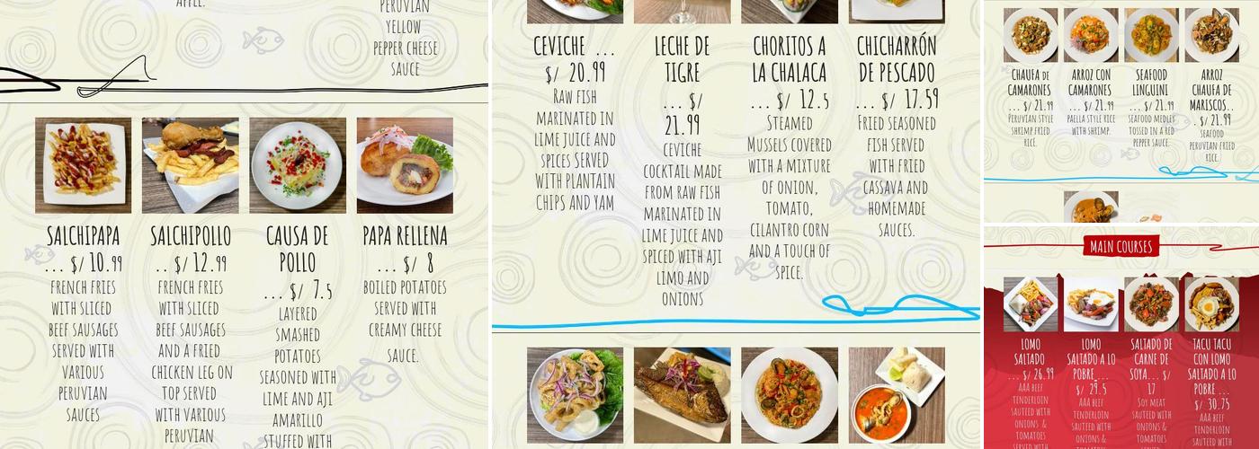 Sabor a peru Calgary Menu