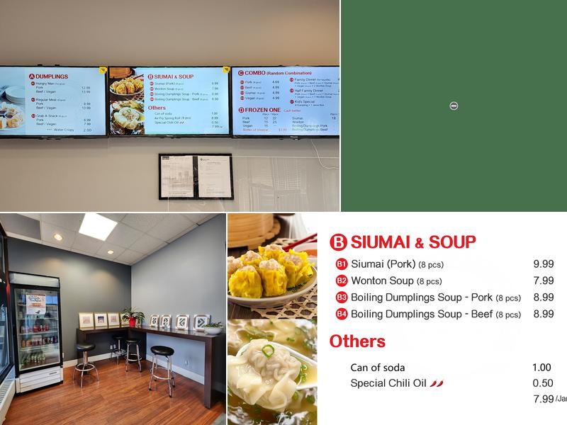 Deng’s Dumpling Menu