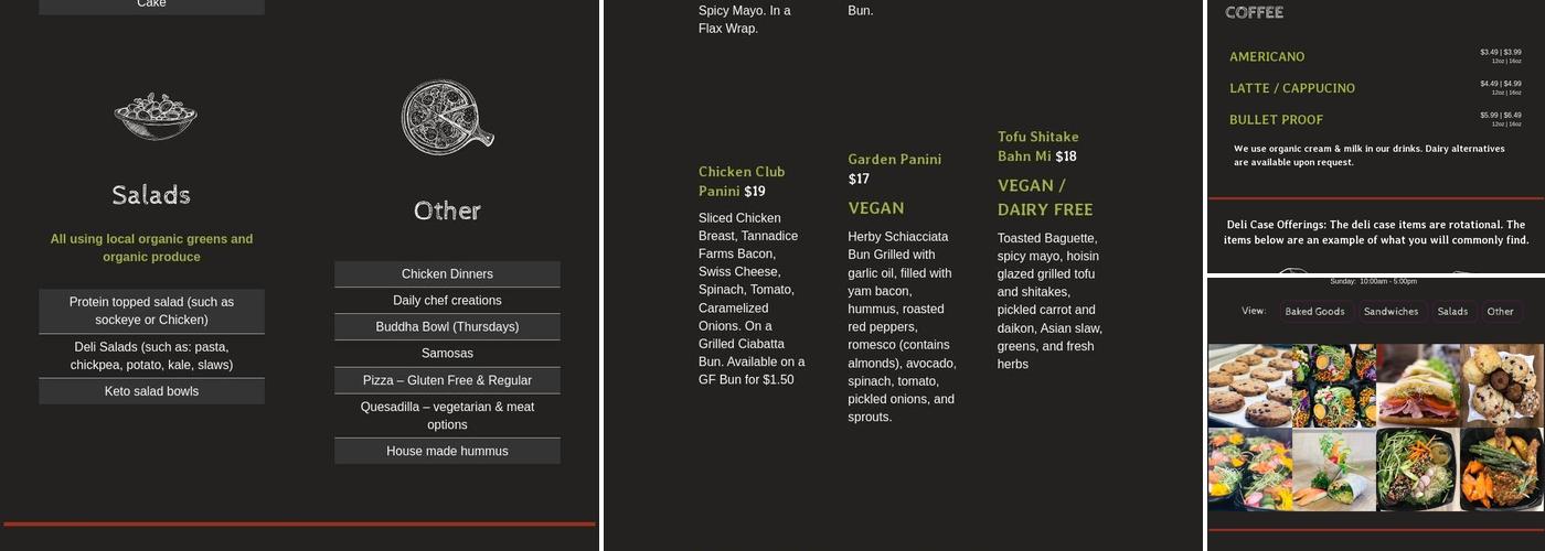 Cedar St Eats Menu
