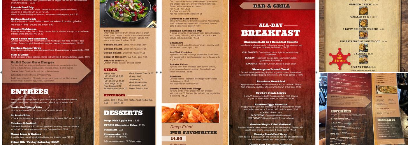 Texas Gate Bar & Grill Menu