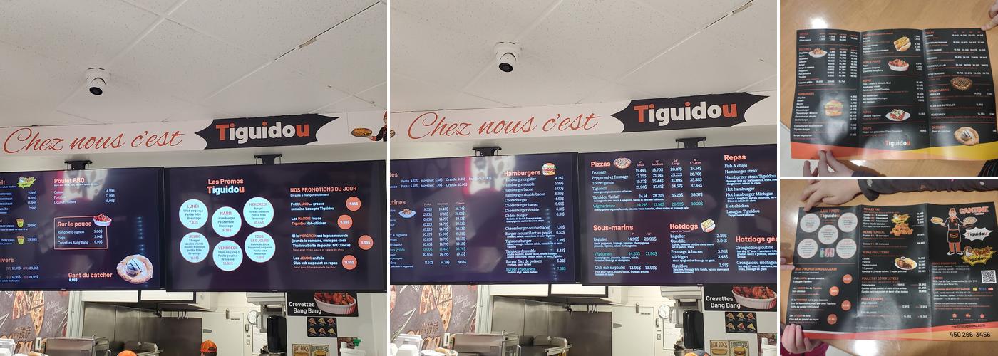 Cantine Tiguidou Menu