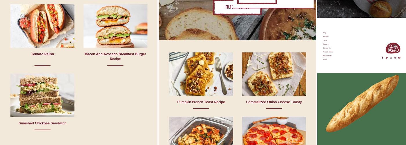 COBS Bread Bakery Menu