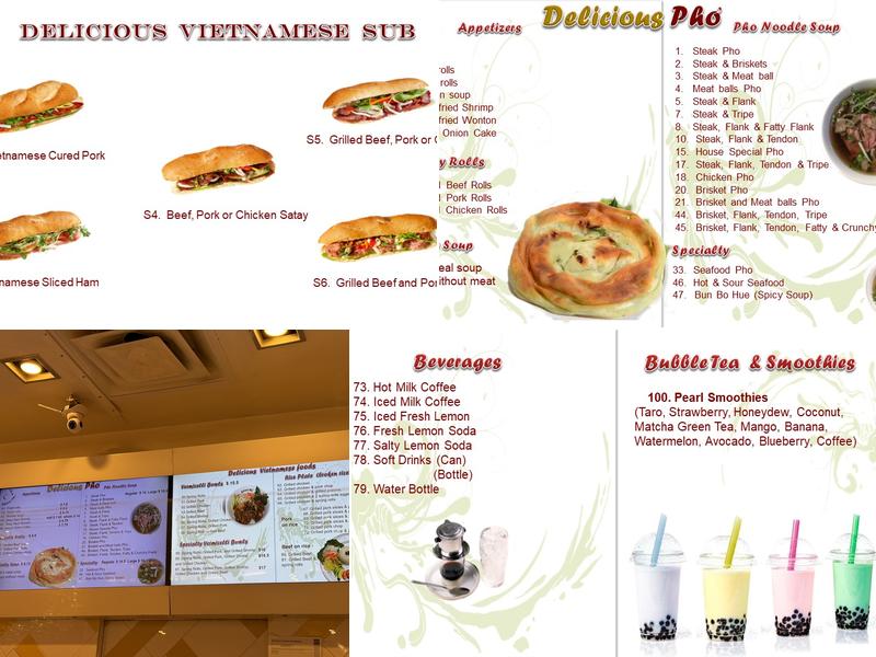 Delicious Pho Food Court West Edmonton Mall Menu