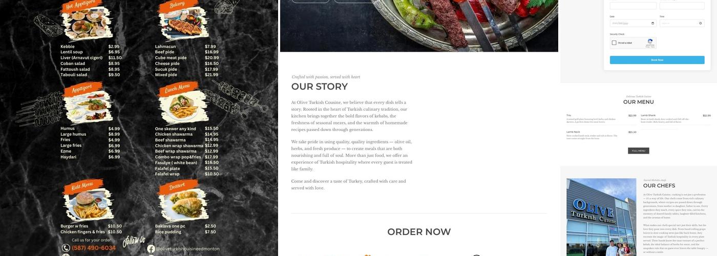 Olive Turkish Cuisine Menu