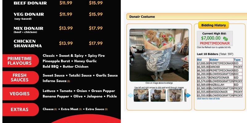 PrimeTime Donair & Poutine Menu