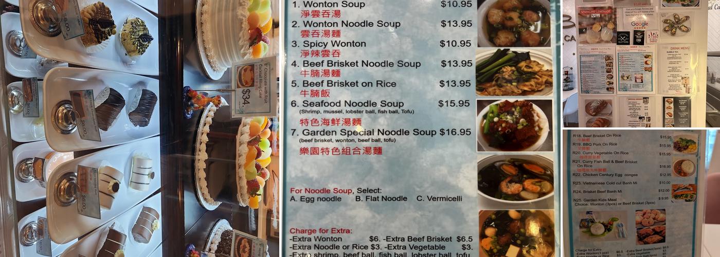 Garden Bakery South Common Menu