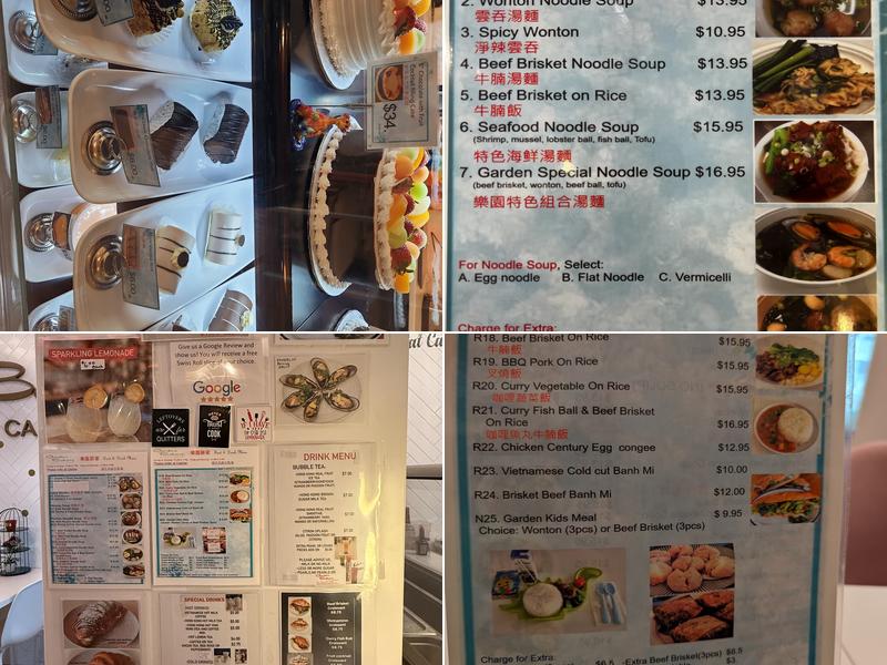 Garden Bakery South Common Menu