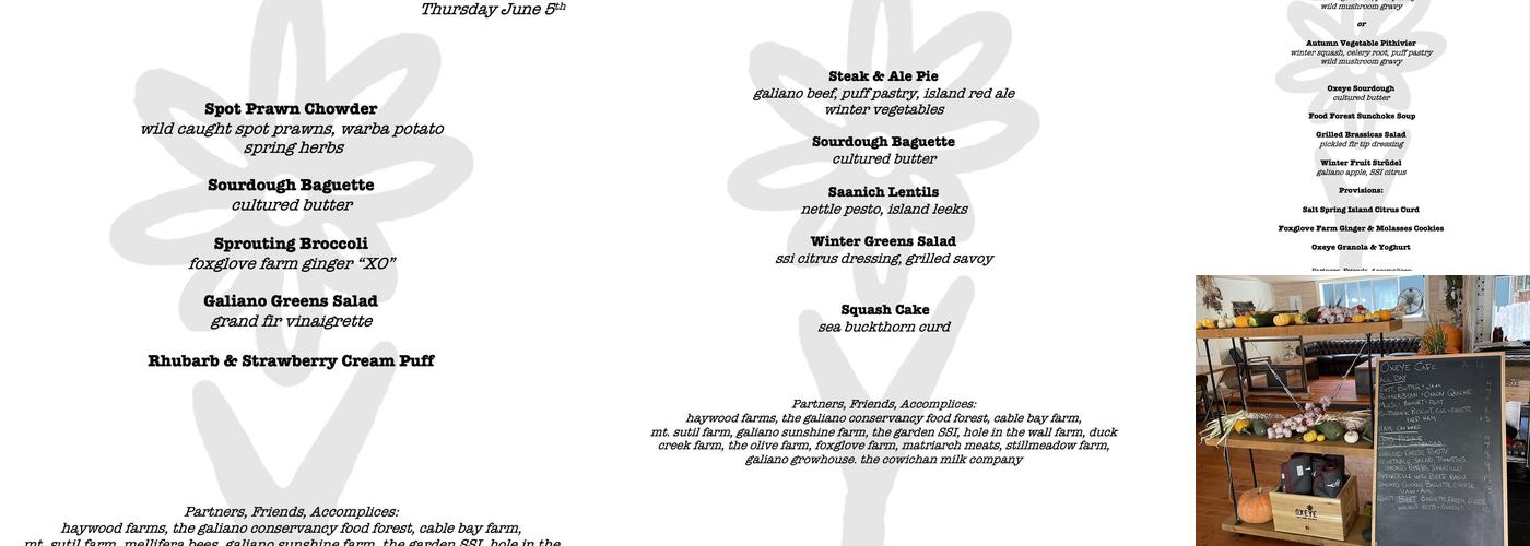 Oxeye Menu