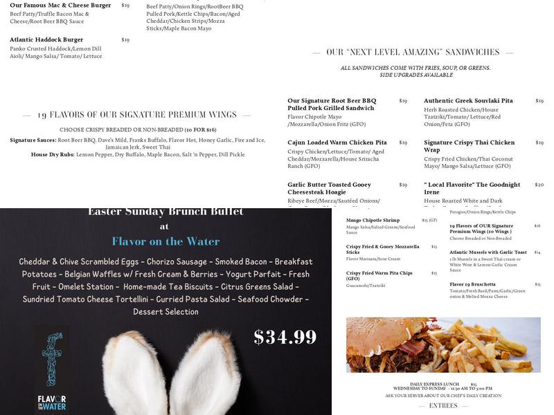 Top Shelf - Flavor on the Bay Menu