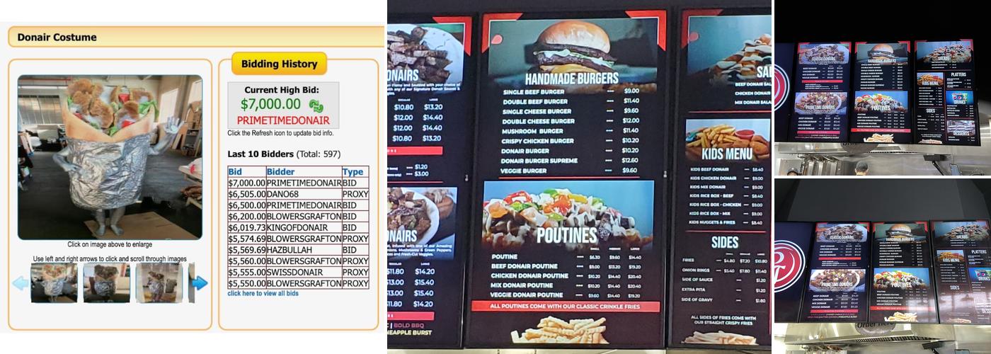 PrimeTime Donair & Poutine Menu