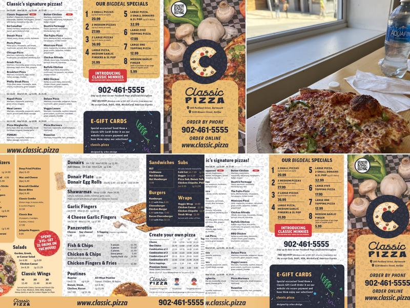 Classic Pizza Menu