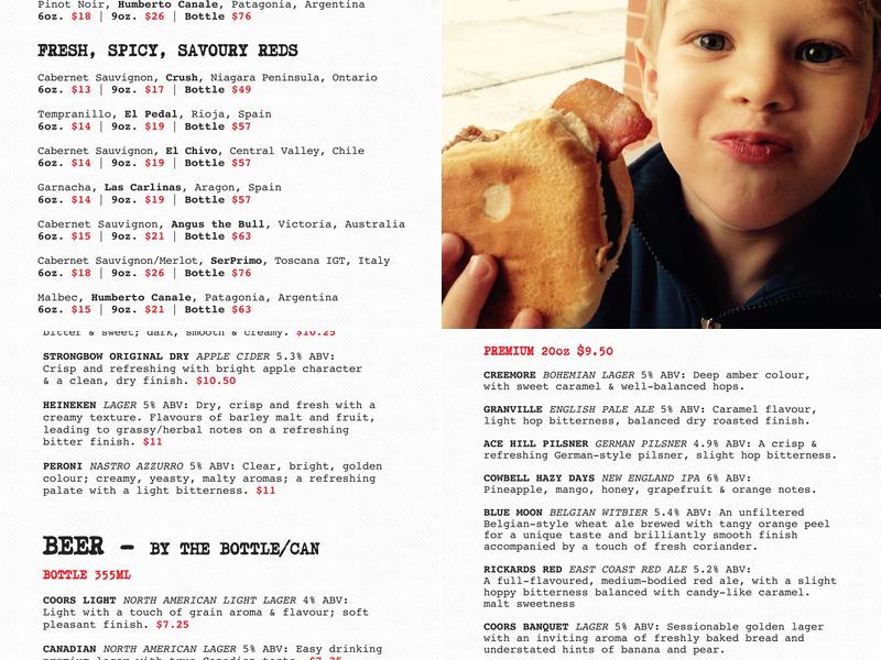 Plank Restobar Augusta Menu